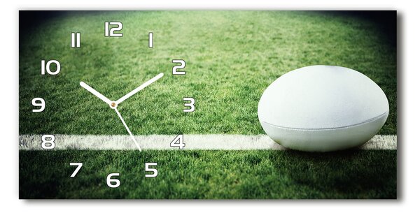 Ceas de perete modern din sticla Minge de rugby