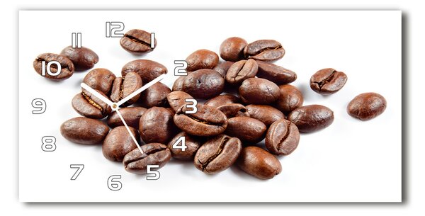 Ceas de perete modern din sticla Boabe de cafea