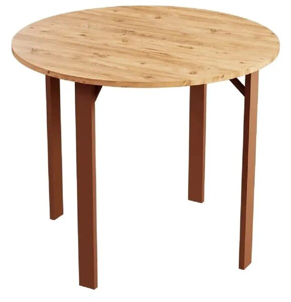 Masa bucatarie Onita rotund culoare nuc,R 90cm