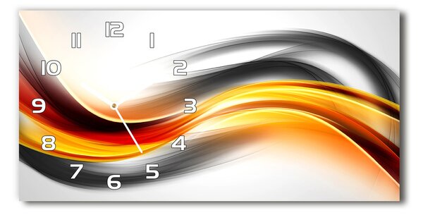 Ceas de perete modern din sticla valuri abstracte