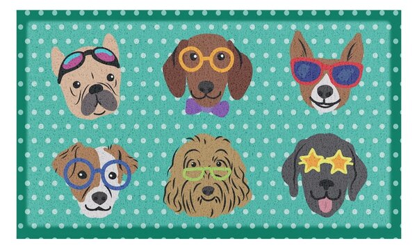 Covoraș de intrare 40x70 cm Dogs on Polka Dots – Artsy Doormats