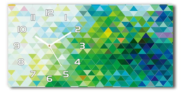 Ceas de perete modern din sticla triunghiuri abstractizare