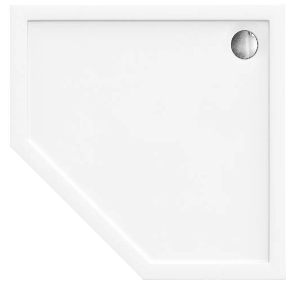 Rea Diamond - cadă de duș acrilică 80 x 80 x 5 cm + sifon, alb, REA-K8544