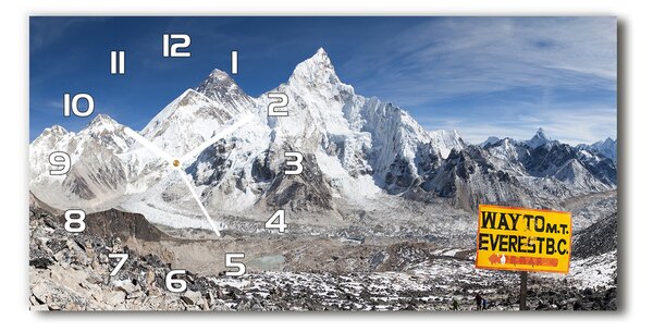 Ceas de perete orizontal din sticlă muntele Everest