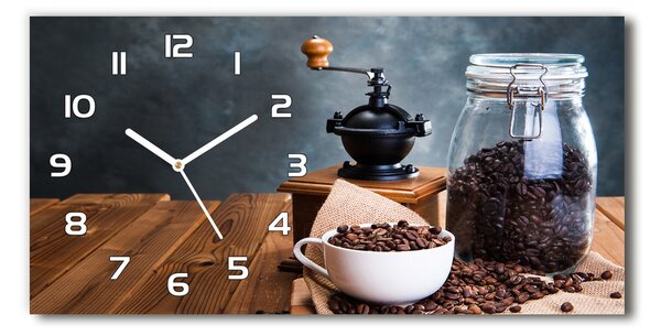 Ceas de perete modern din sticla Râșniță de cafea