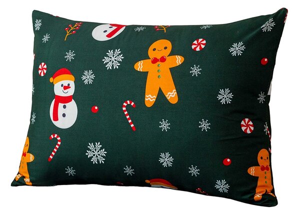 Set cadou pentru dormitor SNOWMAN AND GINGERBREAD, verde