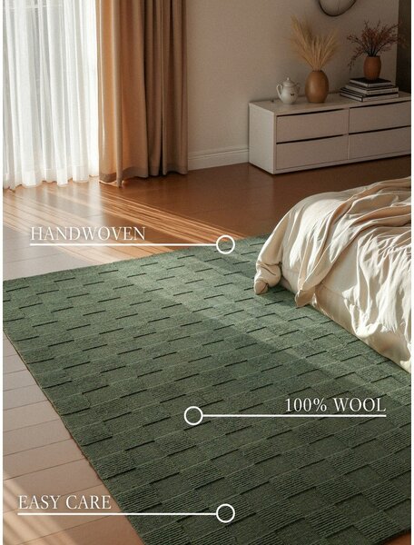 Covor verde închis țesut manual din lână 120x170 cm Scala – Villeroy&Boch
