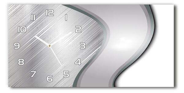 Ceas de perete modern din sticla abstracție de metal
