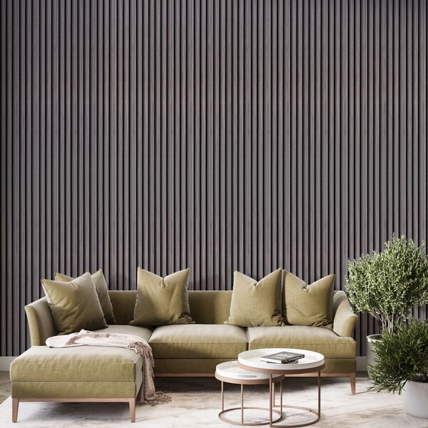 Panou decorativ din PVC gri cu dimensiuni 16х1.8х270 cm