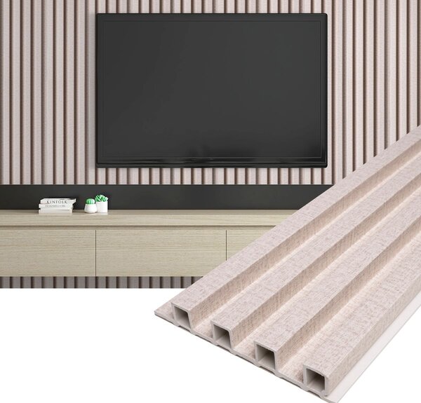 Panou decorativ din PVC Ecru cu dimensiuni 16х1.8х270 cm