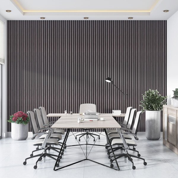Panou decorativ din PVC gri cu dimensiuni 16х1.8х270 cm