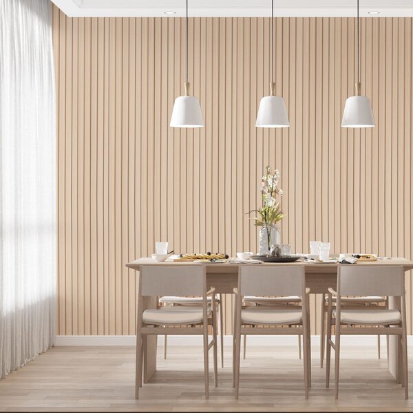 Panou decorativ din PVC stejar cu dimensiuni 15x1x260 cm