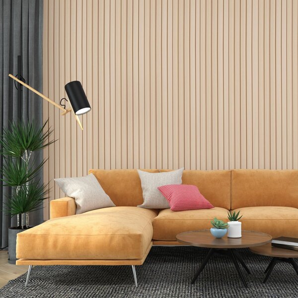 Panou decorativ din PVC stejar cu dimensiuni 15x1x260 cm
