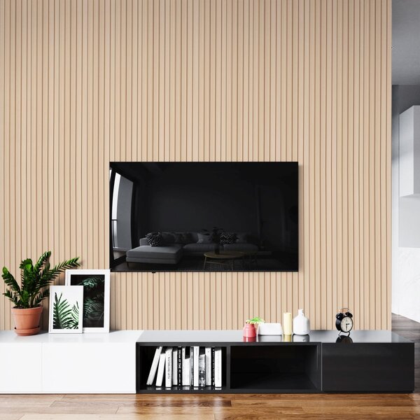 Panou decorativ din PVC stejar cu dimensiuni 15x1x260 cm