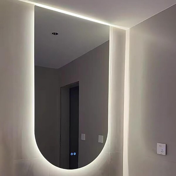Oglindă de baie cu iluminare LED și funcție anti-ceață Fioreo