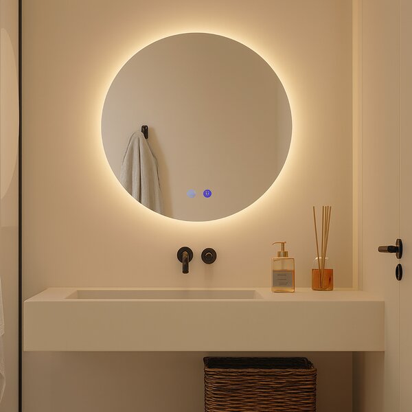 Oglindă de baie cu iluminare LED și funcție anti-ceață Belissimo