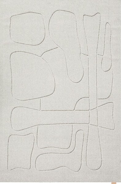 Covor gri deschis din lână 200x300 cm Morphic – Agnella
