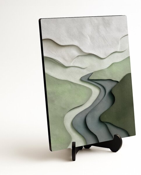 DUBLEZ | Tablou din lemn - Peisaj abstract | Imprimare UV premium