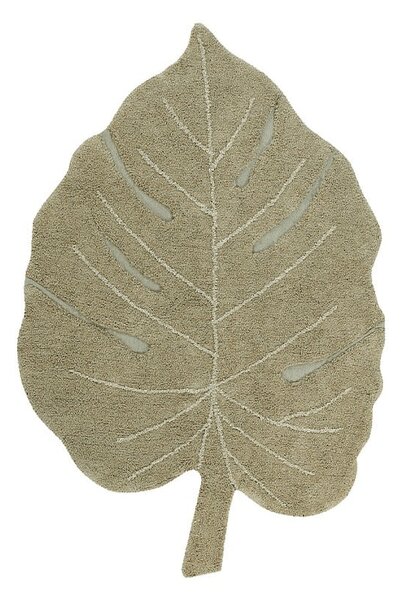 Covor pentru copii kaki lavabil/țesut manual din bumbac 120x180 cm Monstera Olive – Lorena Canals