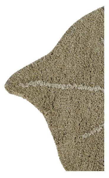 Covor pentru copii kaki lavabil/țesut manual din bumbac 120x180 cm Monstera Olive – Lorena Canals