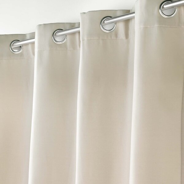 Draperie bej termoizolantă din microfibră 135x260 cm Micropolar – douceur d'intérieur