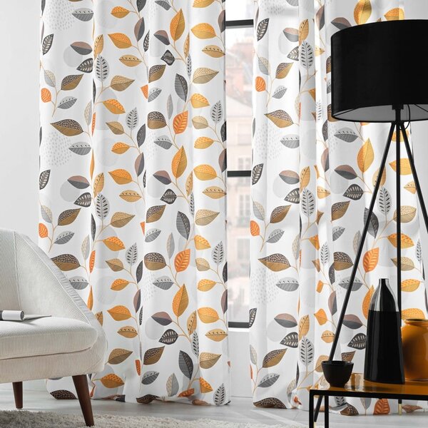 Draperie galbenă/albă 140x280 cm Vahine – douceur d'intérieur