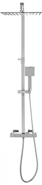 Erga Goba, set de dus cu baterie termostatica, dus cu efect de ploaie 30x30cm, crom, ERG-YKA-BP.GOBA-THERM-30-CHR