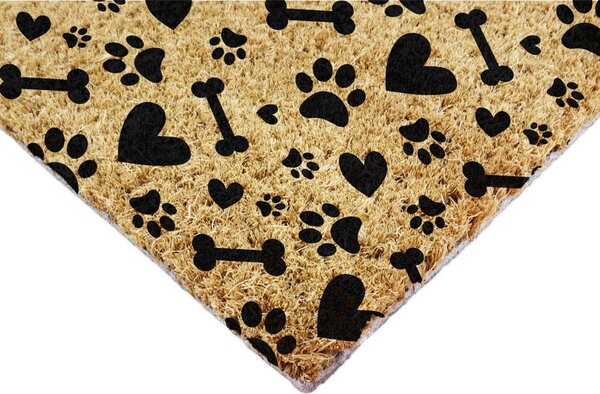 Covoraș de intrare din fibre de nucă de cocos 40x60 cm Paws and Bones – Artsy Doormats