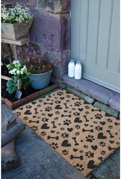 Covoraș de intrare din fibre de nucă de cocos 40x60 cm Paws and Bones – Artsy Doormats