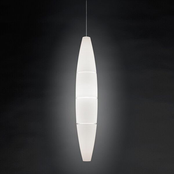 Foscarini Havana lampă pendul, reglabil, Alb, Camera de zi / sufragerie, Plastic, Design