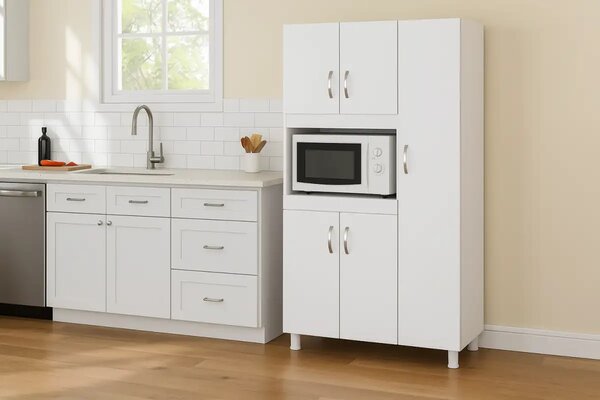 Dulap bucatarie alb cu 5 usi, SD001
