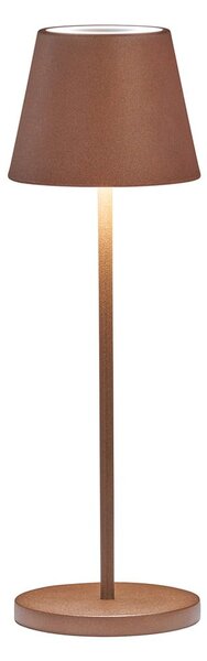 Veioză maro LED cu abajur din metal (înălțime 34 cm) Cosenza – Fischer & Honsel