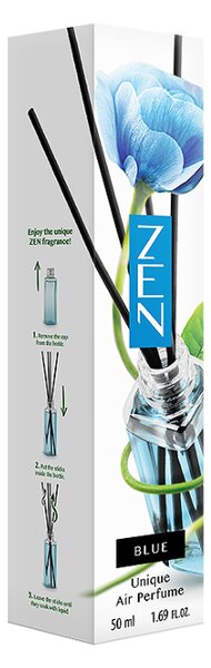 Difuzor de aroma cu betisoare ZEN BLUE 50 ml