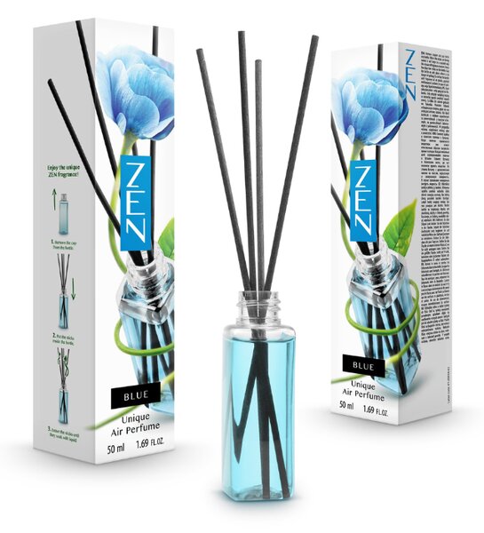 Difuzor de aroma cu betisoare ZEN BLUE 50 ml