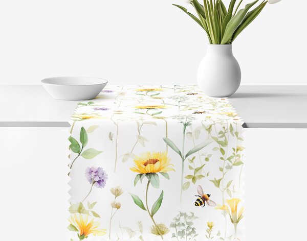 Goldea napron de masă teflonat - lumea pajiștilor 35x120 cm