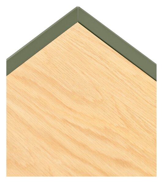 Masă TV verde/în culoare naturală cu aspect de lemn de stejar 180x45 cm Arista – Teulat