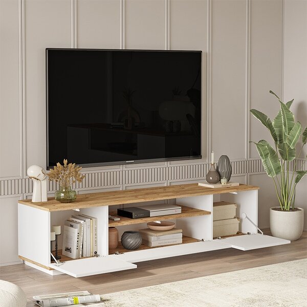 Comoda TV Soren sonoma - whie 180x.44.5x44.6cm