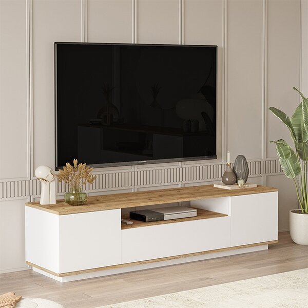 Comoda TV Soren sonoma - whie 180x.44.5x44.6cm