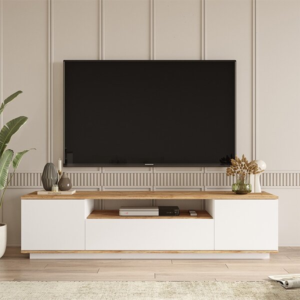 Comoda TV Soren sonoma - whie 180x.44.5x44.6cm