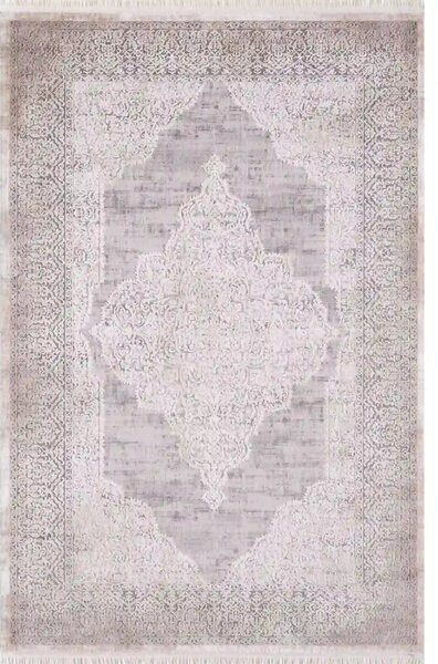 Covor BAROK 02253C, 160x230 cm, forma dreptunghiulara, fibre sintetice, crem/gri