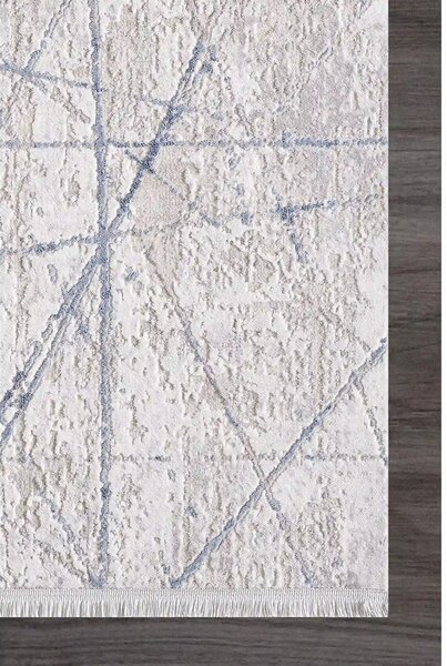 Covor ROMANTIK 02429B, 160x230 cm, forma dreptunghiulara, acril, gri/albastru