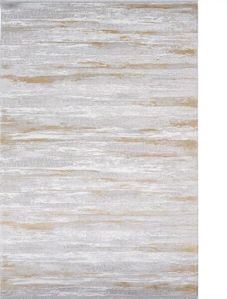 Covor KARIZMA 02828E, 80x150 cm, forma dreptunghiulara, fibre sintetice, auriu/gri