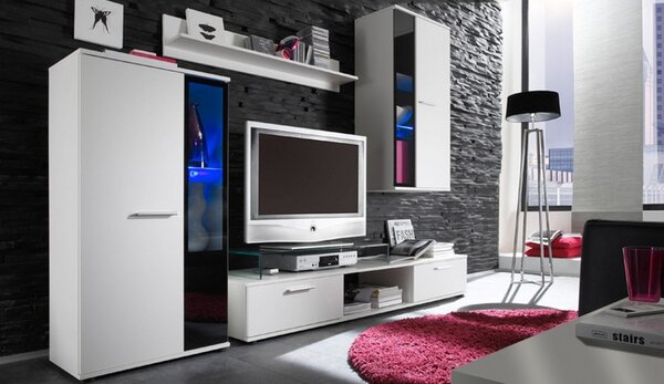 Mobilier living Fletcher (Alb) (fără iluminat). 1058388