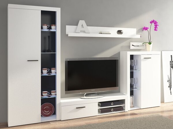 Mobilier living Rokara (Alb) (fără iluminat). 1058615
