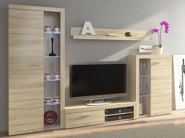 Mobilier living Rokara (stejar sonoma) (fără iluminat). 1058616