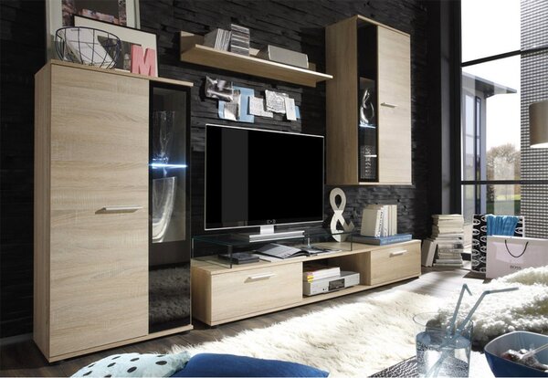 Mobilier living Fletcher (stejar sonoma) (fără iluminat). 1058385