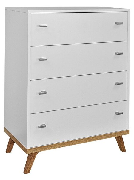 Comodă TAlbergia TN03 K4SZ (Alb + Alb + stejar craft auriu). 1059080