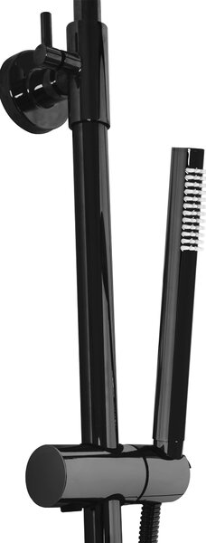 Set de dus cu termostat Lungo Black Metallic