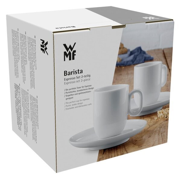Cești albe pentru espresso din porțelan 2 buc. 60 ml Barista – WMF
