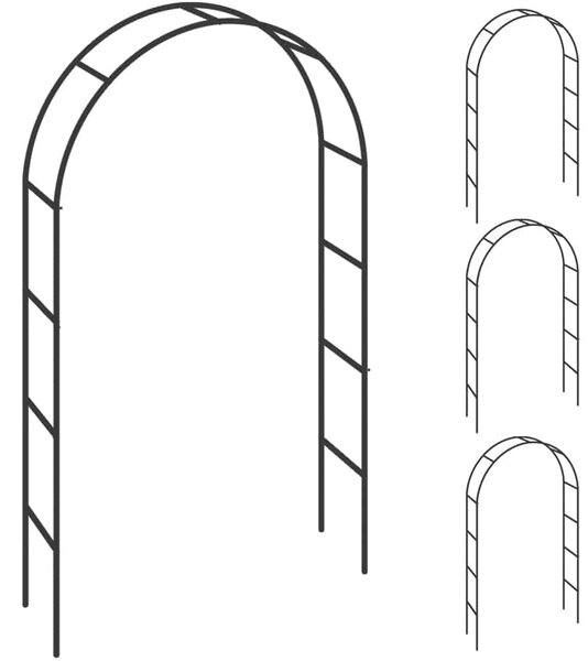 Suport arcuit pentru trandafiri 240x140x37 cm Gardebruk